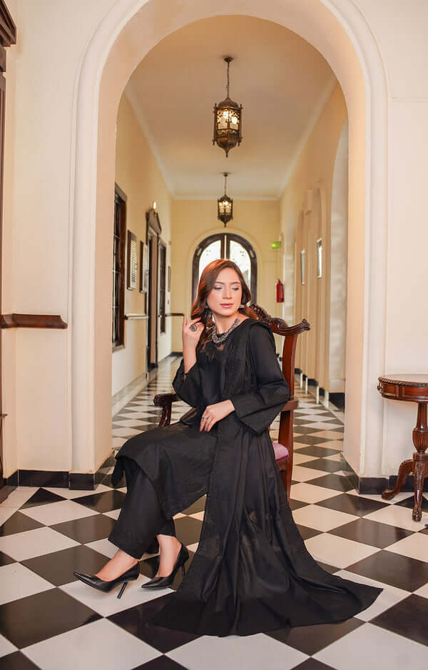 3 Piece Stitched Embroidered Lawn Suit with Embroidered Cotton Lawn Dupatta